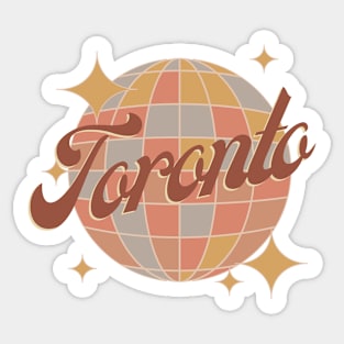 Toronto Canada party Retro Vintage Design Sticker